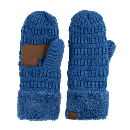 CC Brand Sherpa Lined Mittens Unisex Winter Accessories