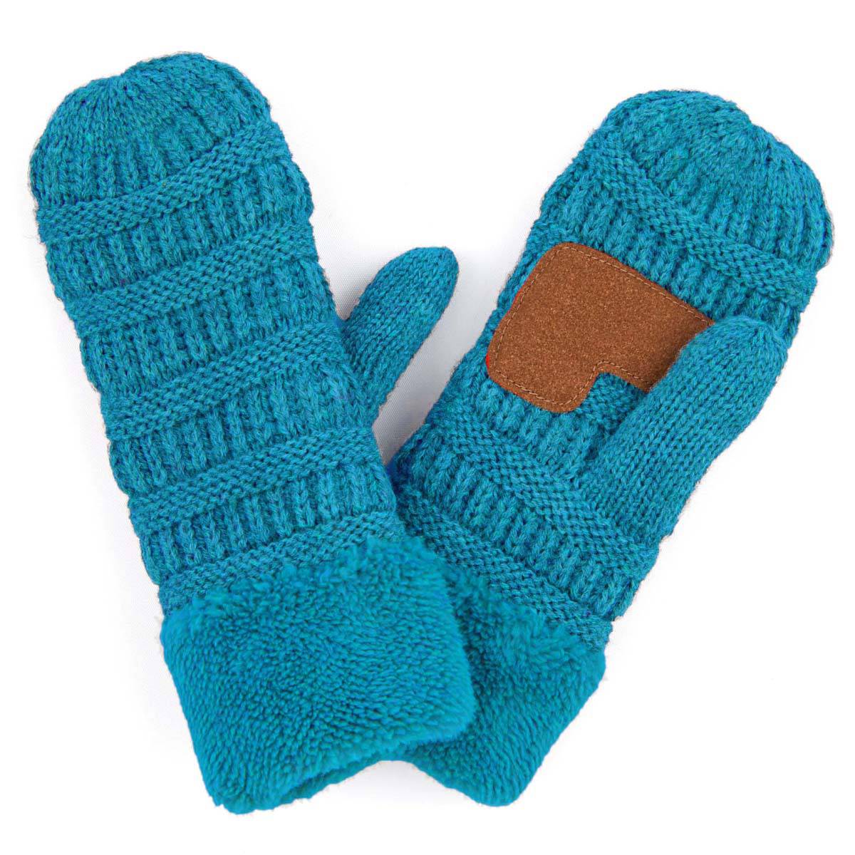 CC Brand Sherpa Lined Mittens Unisex Winter Accessories