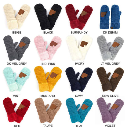 CC Brand Sherpa Lined Mittens Unisex Winter Accessories