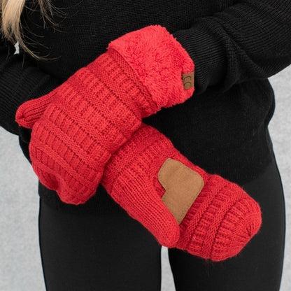 CC Brand Sherpa Lined Mittens Unisex Winter Accessories