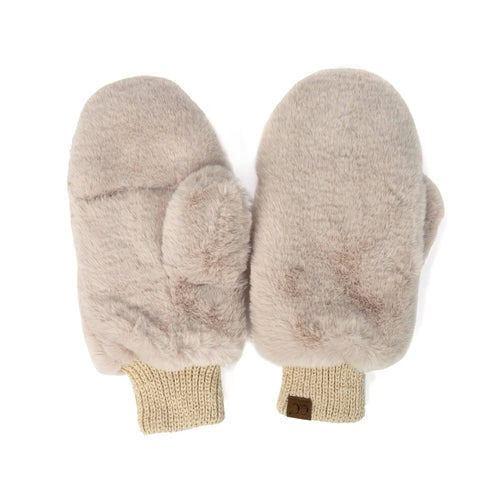 CC Faux Fur Touchscreen Accessible Mittens