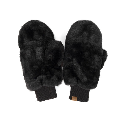 CC Faux Fur Touchscreen Accessible Mittens