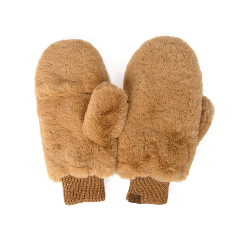 CC Faux Fur Touchscreen Accessible Mittens