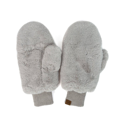 CC Faux Fur Touchscreen Accessible Mittens