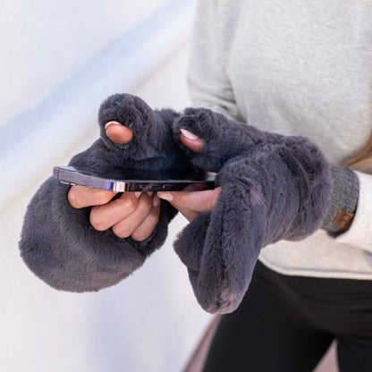 CC Faux Fur Touchscreen Accessible Mittens