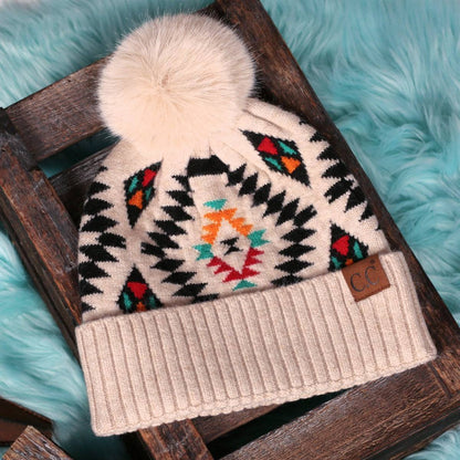 CC South Western Print Beanies Hats