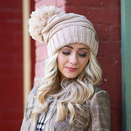 CC Slouchy Yarn Pom Beanie