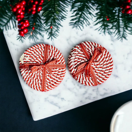 Candy Cane Coaster 4pk