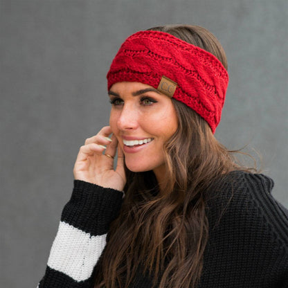 CC Brand Cable-Knit Lined Head Wrap for Women Hair Accessories