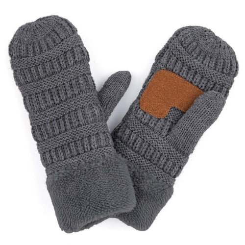 CC Brand Sherpa Lined Mittens Unisex Winter Accessories