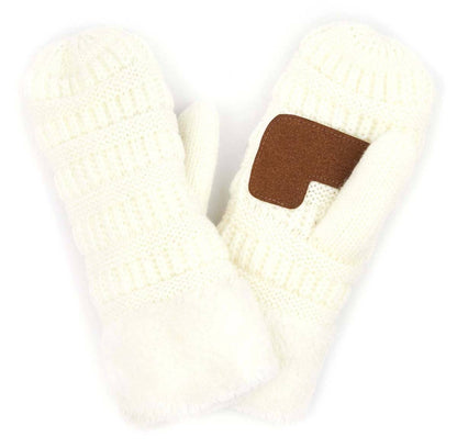 CC Brand Sherpa Lined Mittens Unisex Winter Accessories