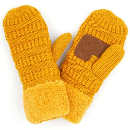 CC Brand Sherpa Lined Mittens Unisex Winter Accessories