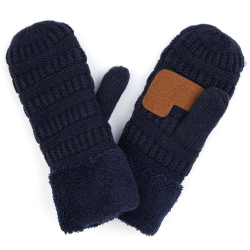 CC Brand Sherpa Lined Mittens Unisex Winter Accessories