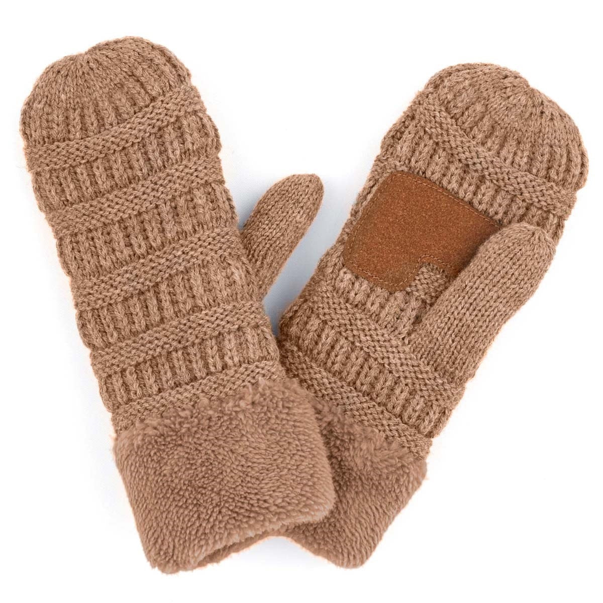 CC Brand Sherpa Lined Mittens Unisex Winter Accessories