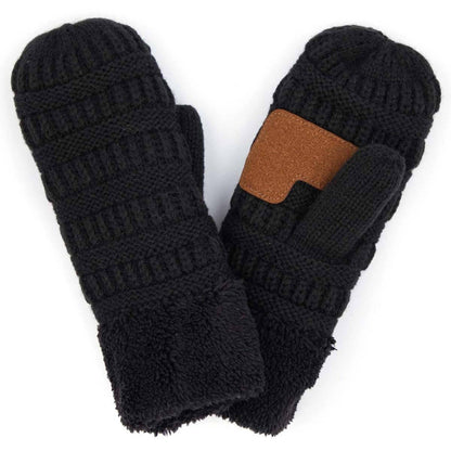 CC Brand Sherpa Lined Mittens Unisex Winter Accessories