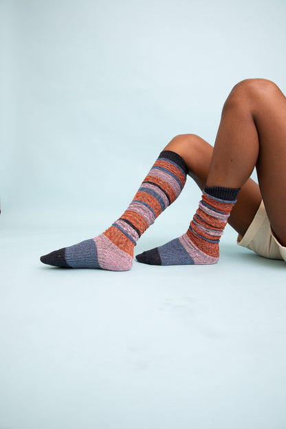 Boho Stripe Boot Socks