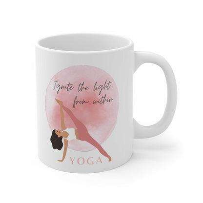 Ignite the Light Yoga Theme Mug