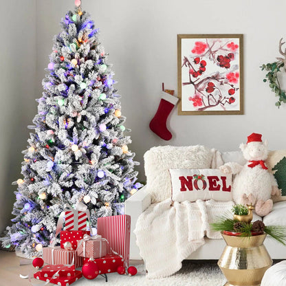 8FT PE+PVC  Floceked Christmas Tree with Easy Power & Memory Wire