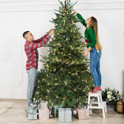 8FT Christmas Tree Simulate Nature Advanced Materials Premium Hinged