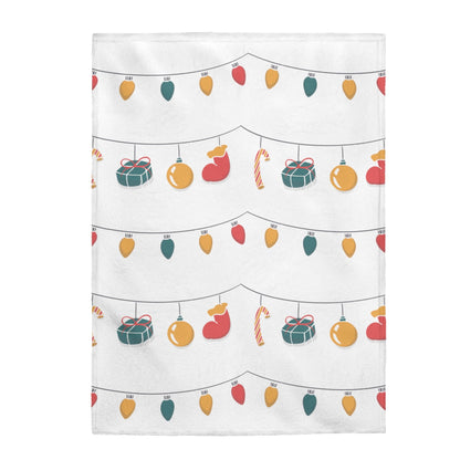 Christmas Lights Plush Blanket Throw