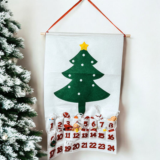 Felt Christmas Advent Calendar & Handmade Cotton Ornaments