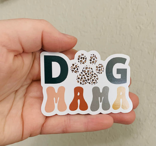 Dog Momma Cheetah Paw Sticker/Magnet- Dog Parent