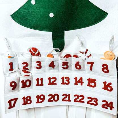 Felt Christmas Advent Calendar & Handmade Cotton Ornaments