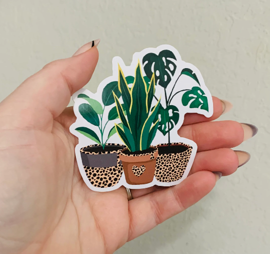 3 Plants-Plant Mama Sticker/Magnet