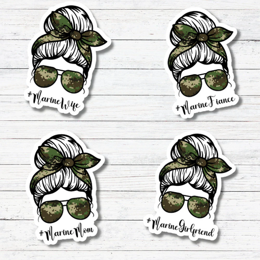 Marine Wife/Fiancé/Mom/GF Sticker/Magnet