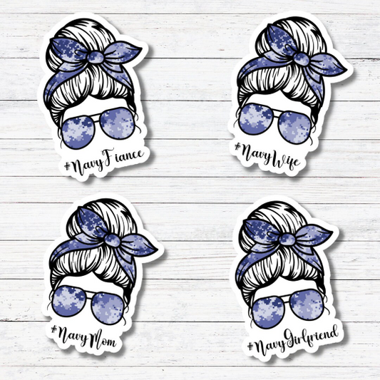 Navy Wife/Fiancé/Mom/GF Sticker/Magnet