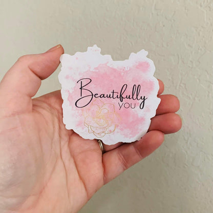 Beautifully You Watercolor Sticker/Magnet