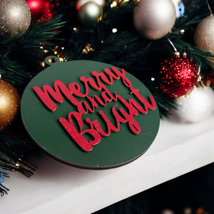 Merry & Bright Christmas Ornament & Decor