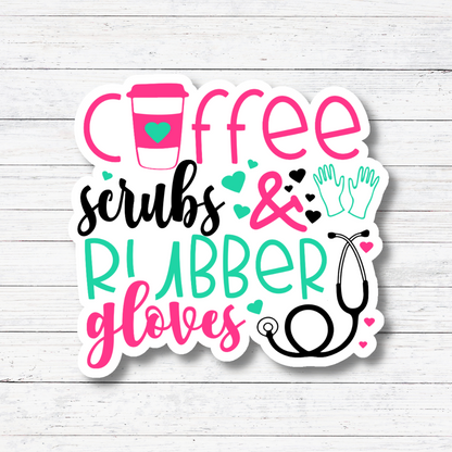 Coffee Scrubs Sticker/Magnet