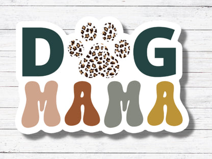 Dog Momma Cheetah Paw Sticker/Magnet- Dog Parent