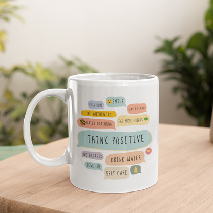 Think Positive Messages Theme Mug