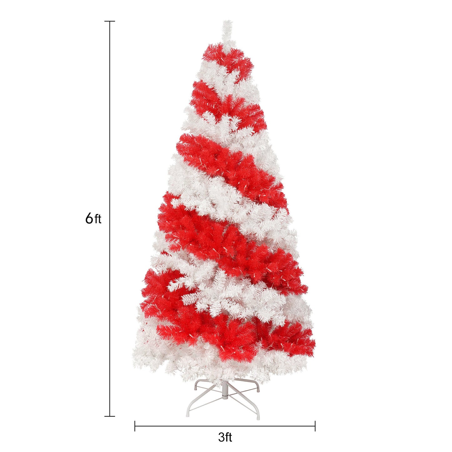 6ft Artificial Christmas Tree with 300 LED Lights and 900 Bendable