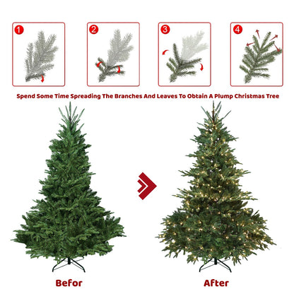 8FT Christmas Tree Simulate Nature Advanced Materials Premium Hinged