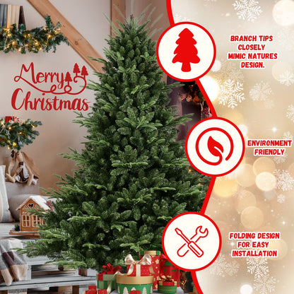 9FT Christmas Tree Simulate Nature Advanced Materials Premium Hinged