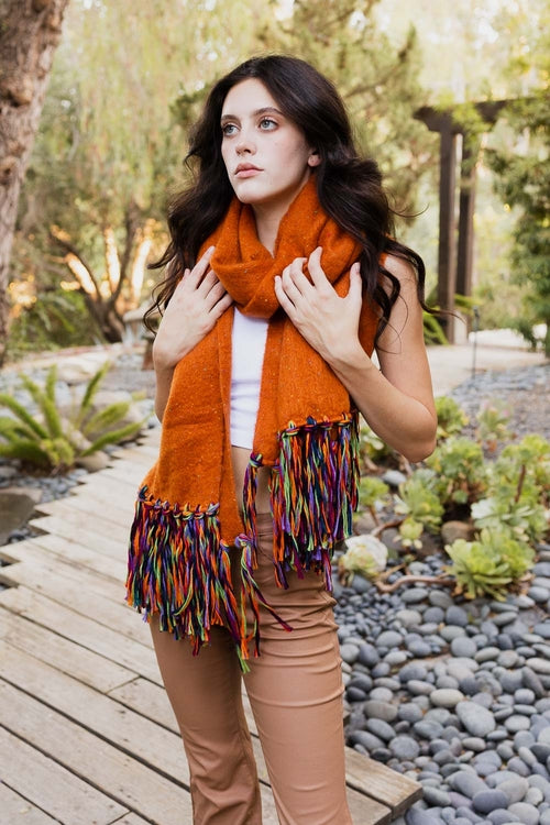 Frayed Bohemian Flow Scarf