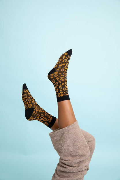 Leopard Knit Socks