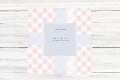 Primrose Pink Plaid Cotton Muslin Throw Blanket